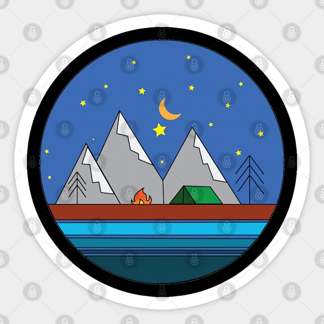 Camping Sticker by DickinsonDesign